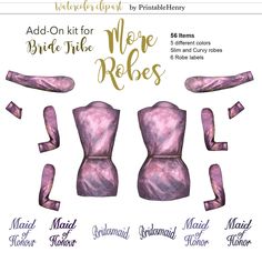 the instructions for how to make a bride's dress in watercolor and ink