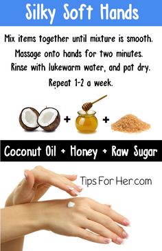 Diy Hand Scrub, Dry Skin Tips, Benefits Of Coconut, Hand Mask, Benefits Of Coconut Oil, Soft Winter