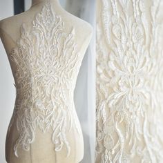 ----------------------------------------------------------------------------- Favorite us to get updates on beautiful embroidered lace trims and lace supplies! Click on the "Favorite shop" button on the top of the page! https://www.etsy.com/shop/ZengsLaceAndMore Gown Applique, Victoria Style, Dress Applique, Wedding Applique, Bridal Applique, Wedding Projects, Bridal Lace Fabric, Gown Bridal, Applique Wedding