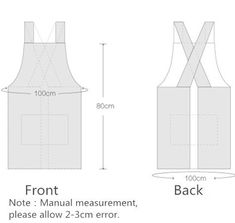 the size and measurements of an apron