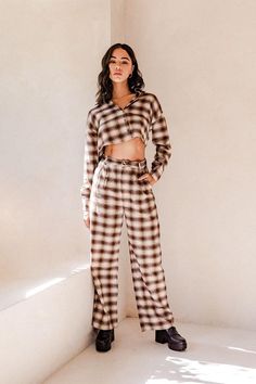 OK GIRLS CHECK THIS OUT, STOP THE MADNESS, GORGEOUS 2-PIECE.!!! You don't have this in your closet? Hippie Vibe Tribe getting cute fashion in daily! #hippievibetribe #fashion #womensclothing #girlfriend #love #bohemian #plaid FREE GIFT ALWAYS! Perfect for the HOLIDAYS! Cotton Bottoms With Buttons For Loungewear, Fall Loungewear Bottoms With Button Closure, Casual Fall Sets With Straight Pants, Bottoms With Button Closure For Fall Loungewear, Trendy Pants With Matching Set For Day Out, Trendy Matching Set Bottoms For Fall, Trendy Matching Set Pants For Day Out, Trendy Button-up Loungewear Bottoms, Casual Spring Button-up Pant Set