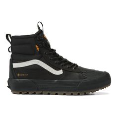 Vans Sk8-Hi Goretex MTE-3 - Bryan Iguchi - Vans -3ride.com Vans Black Outdoor Boots, Vans Black Waterproof Boots, Vans High-top Hiking Boots For Outdoor, Vans High-top Waterproof Boots, Vans High-top Skate Shoes For Outdoor, Vans Boots, Vans Aesthetic, Vans Original, Vans Style