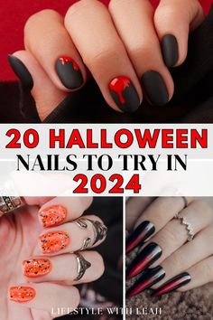 Halloween Nails Real Nails, Trending Halloween Nails 2024, Halloween Nail Trends 2024, Halloween Nail Manicure, Halloween Nail Designs Matte, Halloween Nails 2024 Simple, Black Halloween Nail Designs Short, Spider Web Nail Art Tutorials, Halloween Nails Trend 2024