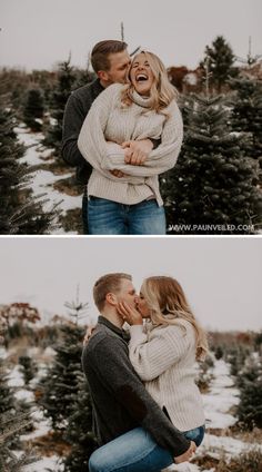 Check out this winter engagement photo outfit idea that is perfect for the winter weather while still looking cute and stylish. She is wearing blue jeans and a white or cream-colored turtleneck sweater. He is wearing a dark gray sweater. To see 50+ winter engagement photos with outfits, check out the full blog post. Photos by samanthamburke Sweater And Jeans Engagement Photo, Engagement Photo Winter Outfits, Winter Photo Session Outfits, Snow Engagement Photos Outfits, Engagement Outfit Ideas Winter, Winter Engagement Photos Ideas, Engagement Photos Outfits Winter, Snowy Engagement Photos, Family Pet Photography