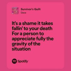 Survivor Guilt, Rap Lyrics, Hip Hop Music, Spotify Song, Rap