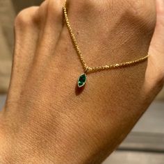 Marquise Emerald Wisp Necklace Diamond Drop Necklace, Half Moon Necklace, Baguette Necklace, Dot Necklace, Bezel Necklace, Braided Ring, Lace Necklace, Circle Diamond, Emerald Necklace