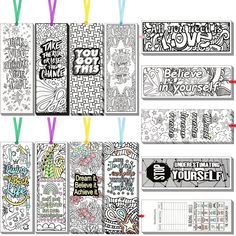 PRICES MAY VARY. Quantity and size: you will get 12 different designs of inspirational quote coloring bookmarks, each style with 15 pieces, a total of 180 pieces; Sufficient quantity and abundant styles can meet your daily needs and replacement; Each bookmark is about 5 x 14 cm/2 x 5.6 inches, the appropriate size is not only convenient for graffiti, but also suitable for normal use Inspirational quotes: DIY coloring bookmarks are printed with different quotes to motivate you to become a better Bookmarks For Students, Inspirational Bookmarks, Bookmarks To Color, Inspirational Quotes Coloring, Back To School 2023, Bookmarks For Kids, Book Marker, Page Markers, Personalized Stationary