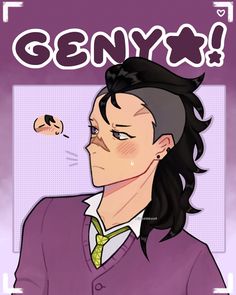 I drew genya from kimetsu academy in my artstyle 😼 Genya Demon Slayer Fanart, Genya Kimetsu Academy, Genya Halloween, Chibi Genya, Kimetsu Academy, Genya Shinazugawa Fanart Cute, Genya Blushing Fanart, Genya Cute Fanarts