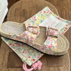 Bought For My Day And They Were Too Small Missed Return Window. Cute Shoes!! Fruity Punch Is The Print Size 38 Cute Sandals For Women, Love Shack Fancy Aesthetic, Scandinavian Clothing, Floral Espadrilles, Fancy Sandals, Love Shack Fancy, Clothing Aesthetic, Track Shoes, Floral Sandals