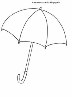 an umbrella that is drawn in the shape of a line