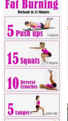 Reverse Crunches, Fat Burning Workout, Push Up, Ups