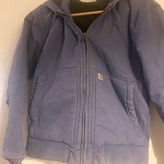 Women’s Small Sherpa Lined Hooded Carhartt. Rare Blue Color, I’d Never Seen A Carhartt In This Color And Haven’t Seen Another One Since. The Outside Is Flawless, The Inside Shows Signs Of Being Washed But Overall Excellent Condition Carhartt Jackets, Carhartt Womens, Carhartt Women, Sherpa Lined, Utility Jacket, Overalls, Blue Color, Jackets & Coats, Jackets For Women