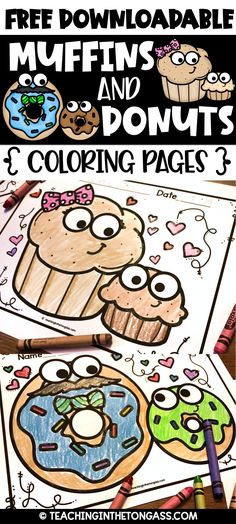 this free printable muffins and donuts coloring page is perfect for kids to color