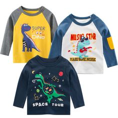 PRICES MAY VARY. Kids cute dinosaurs T-shirts, T-Rex shirts, will add a splash of vibrant design to Spring, Autumn and Winter 100% cotton provides supreme softness, comfort and breathability . It is a good choice for toddler boys Cozy and Cute Design, Normal Sizes, Suitable for little kids boys from 2 to 7 years old Pair these cute dinosaur tshirts with his favorite jeans/pants/joggers for cool style, great for dinosaur lovers Multi pack long sleeve dinosaur shirts, perfect for daily wearing, sc Dinosaur Shirts, Dinosaur Tshirt, Dino Tee, T Rex Shirt, Cute Dinosaurs, Park Picnic, Dinosaur Tee, Picnic Birthday, Boys Long Sleeve Shirts