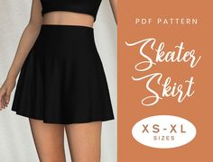 an image of a woman wearing a skirt and high heels with the text, pattern skater skirt xs - xxl sizes