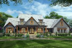 this is a computer rendering of these country house plans for the homeowners and their families