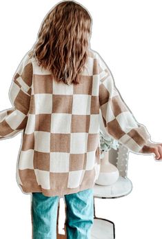 Checkerboard Cardigan, Free Spirit Style, Open Cardigan, Layered Look, Trend Setter, Cardigans For Women, Indiana, Key, Boutique