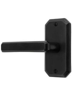 an image of a black door handle on a white background