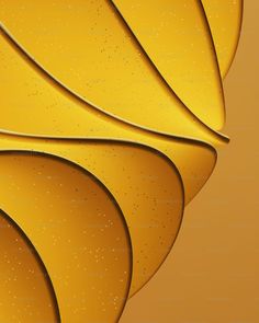 an abstract yellow background with wavy lines and drops of water on the bottom right corner