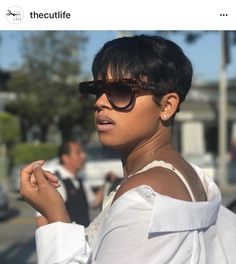 Short haircut, black hair styles Instagram Boomerang, Bob Cut Wigs, Tapered Hair, Short Hair Images, Cut Life, Short Hair Black, Beautiful Haircuts