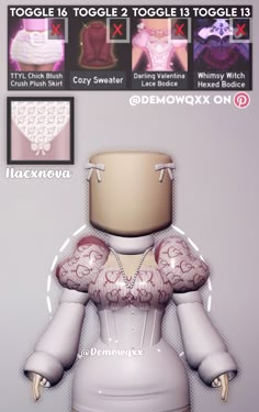 an image of a white robot with pink bras