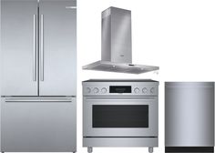 4 Piece Kitchen Appliances Package with French Door Refrigerator, Induction Range and Dishwasher in Stainless Steel. Bosch 4 Piece Kitchen Appliances Package with French Door Refrigerator, Induction Range and Dishwasher in Stainless Steel BORERADWRH692 Chimney Range Hood, Smart Refrigerator, Induction Range, Kitchen Appliance Packages, Built In Dishwasher, Appliance Packages, French Door, Range Hood, French Door Refrigerator