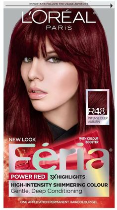 L'Oreal Paris Feria Multi-Faceted Shimmering Permanent Hair Color, R48 Red Deep | eBay Red Hair Dye Shades, Dye For Black Hair, Hair Dye For Black Hair, Dark Red Hair Dye, Feria Hair Color, Deep Red Hair Color, Deep Auburn, Hair Dye Shades, Red Hair Dye