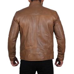 This brown leather jacket is made of premium-quality polished leather, a perfect combination of classic, timeless elegance with a contemporary touch. The style is minimal yet classic, thus focusing on functionality and comprehensibility. Because of the rich brown color, this jacket can be easily paired with various outfits. This brown leather jacket has a zip closure on the front and a snap-button closure on the stand-up collar and cuffs. It also has four outside pockets: two on the chest with z Formal Leather Outerwear With Long Sleeves, Formal Leather Long Sleeve Outerwear, Classic Leather-lined Biker Jacket For Fall, Classic Fall Biker Jacket With Leather Lining, Classic Leather Long Sleeve Outerwear, Business Leather Jacket, Business Leather Jacket Long Sleeve, Business Leather Jacket With Long Sleeves, Classic Vintage Brown Leather Biker Jacket