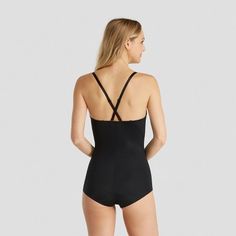 Assets by Spanx Women's Shaping Micro Low Back Cupped Bodysuit Shapewear - Very Black S Seamless Stretch One-piece Leotard, Shapewear Leotard With Built-in Bra, Fitted Full Coverage Bodysuit With Built-in Bra, Stretch Seamless One-piece Leotard, Fitted Backless Leotard With Built-in Bra, Low Back Stretch Leotard With Lined Body, Fitted Full Coverage Seamless Leotard, Seamless Fitted Full Coverage Leotard, Stretch Leotard With Low Back And Lined Body