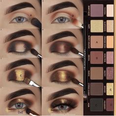 Abh Eyeshadow Palette, Diy Bridal Makeup, Make Up Mata, Teknik Makeup, Step Ideas, Eyeshadow Tutorial For Beginners, Mekap Mata