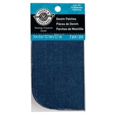 the crafty patch company denim patches, pack of 2 - dark blue / 12cm