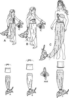 an old fashion pattern for women's swimsuits