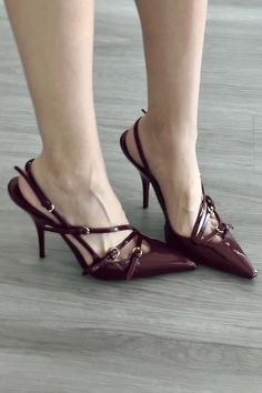 Wine Heels, Pointed High Heels, Fashion Shoes Heels, Chart Pattern, Heels Outfits, Types Of Heels