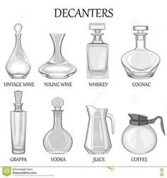 different types of decanters