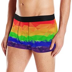 Pride month begins June 1st; get festive with this rainbow flag design by me: BigTexFunkadelic™. Made from an elastic 100% polyester, this boxer briefs will offer a comfortable and soft feel. • 3.84 Oz. Made from 100% polyester. • Two-sided fleece finish. • Elastic and soft waistband for a comfortable fit. • Machine washable. The print on briefs is unable to fade. Available Size (Garment Measurements): XS,S,M,L,XL,XXL,XXXL Note: The waistline in the size chart below is twice the length of the wa Queer Clothes, Lgbtq Fashion, Fresh Dress, Gay Fashion, June 1st, Beautiful Suit, Rainbow Flag, Lgbt Pride, Pride Month