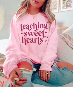 This cozy teacher sweatshirt is perfect for Valentines Day. Choose from white, pink or ash. ♥ Unisex sizing - True to Size (review the size chart in listing photos before ordering) ♥ Made with 50% polyester and 50% cotton Each shirt is designed, printed & packaged with care. Due to the nature of minor variations in print color, I cannot guarantee the colors seen in the photos will look exactly like the item you receive. RETURNS & CANCELLATIONS: I do not accept order cancellations, returns or exc Disney Eras, Disneyland Vacation, Plus Size Pullover, Disney World Shirts, Happy Pills, Mama Sweatshirt, Retro Shirts, Halloween Sweatshirt, Pink Sweatshirt