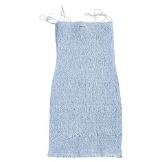 Miu Miu Tie Shoulder Smocked Gingham Midi Dress in Blue and White 98% Cotton, 1% Polyamide, 1% Elastane Size 8 (UK) New - Unworn with Tags Miumiu Dress, Gingham Midi Dress, Miu Miu Dress, Dream Jewelry, Stage Outfits, Second Skin, Miu Miu, Day Dresses, Smocking