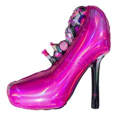 Party Brands 35 inch GLITZY HIGH HEELED SHOES Foil Balloon 400269-PB-U Prom Party Decorations, Hot Pink High Heels, Pink High Heel Shoes, Pink High Heels, Balloon Shapes, Red High Heels, Air Balloons, Kawaii Stickers, Party Makeup