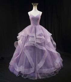 Tulle Lights, Corset Back Dress, Purple Tulle, Wedding Dresses Cinderella, Cinderella Wedding, Princess Ball Gowns, فستان سهرة, Sweet 16 Dresses, Women's Evening Dresses