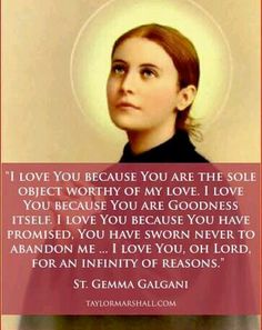 st germa galgani quote about love