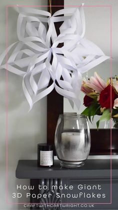 how to make giant 3d paper snowflakes