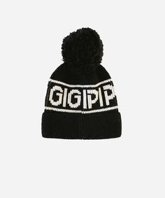 Gigi Pip beanies for women - Jane Retro Pom Beanie - retro inspired pom beanie featuring a limited edition Gigi Pip retro holiday logo [black] Winter Resort, Plush Yarn, Retro Ski, Halo Style, Popular Styles, Wearing A Hat, Retro Logo, Resort Collection, Winter Beanie