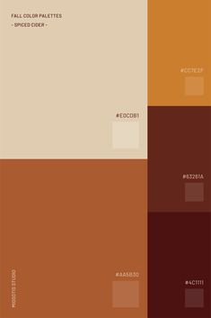 an orange and brown color scheme with different shades