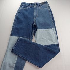 Hollister Ultra High-Rise Mom Jean In Patchwork Denim Size 00r W23 L27 All Measurements Are Approximate And Were Taken Across Item Lying Flat. Waist 12.5" Rise 11" Length 37" Inseam 27" New With Tag Fitted Blue Denim Jeans, High Rise Rigid Denim Blue Jeans, High Rise Blue Rigid Denim Jeans, High Rise Blue Jeans In Rigid Denim, Blue Fitted Rigid Denim Bottoms, Fitted Blue Rigid Denim Bottoms, Fitted Blue Denim Bottoms, High Rise Blue Recycled Denim Jeans, Fitted Blue Recycled Denim Jeans