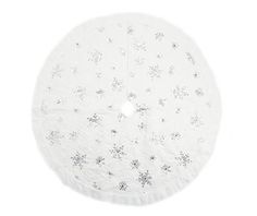 a white cake cover with snowflakes on it