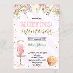 a pink and gold birthday party with muffins