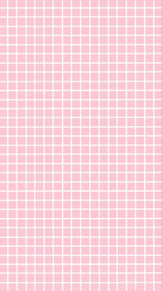 a pink and white checkered wallpaper with small squares on the bottom half of it