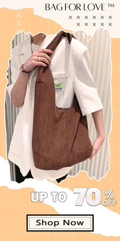 Bag For Love - Minimalist Hobo Bag - Women Shoulder Bags Color Coffee, Bag Patterns To Sew, Coffee Brown, Bag Women, Hobo Bag, Bag Pattern, For Love, Shoulder Bag Women, Cotton Material