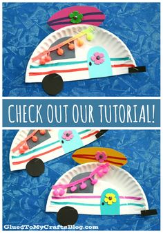 paper plate crafts with the words check out our tutorial on it and an image of a