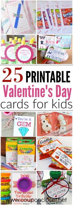 25 printable valentine's day cards for kids that are fun and easy to make